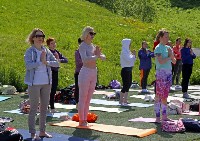Сахалинцы отметили День йоги на склонах «Горного воздуха», Фото: 6