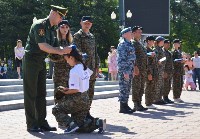 Сахалинские курсанты получили васильковые береты Президентского полка, Фото: 10