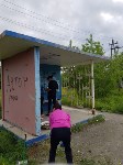Жители Углезаводска украсили автобусную остановку ягодами, Фото: 5