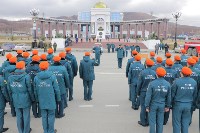 Сахалинские пожарные провели генеральную репетицию перед своим праздником, Фото: 7