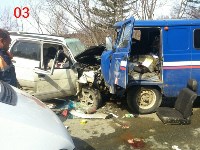 Четыре человека пострадали при столкновении почтового УАЗа и легковушки, Фото: 5