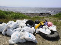 Сахалинцы собрали 125 мешков мусора с берегов озера Буссе , Фото: 5