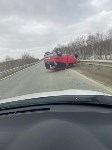 Toyota перевернулась на дороге между Южно-Сахалинском и Долинском, Фото: 1