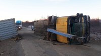Кран-балка с контейнером опрокинулась в Смирныховском районе, Фото: 3
