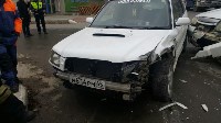 Женщина пострадала при столкновении Suzuki Escudo и Subaru Forester в Южно-Сахалинске, Фото: 1