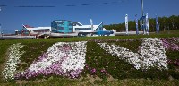 Тысячи цветов высаживают у стелы на перекрестке Ленина-Пуркаева в Южно-Сахалинске, Фото: 14