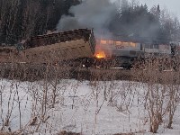 Пожар при столкновении машины с поездом, Фото: 7
