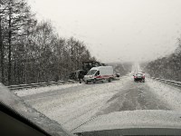 Две серьезные аварии произошли на Корсаковской трассе днем 4 февраля, Фото: 2