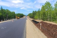 Заасфальтировали ещё 10 километров трассы Южно-Сахалинск - Оха, Фото: 1