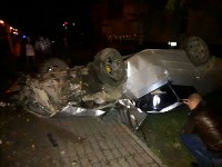 Пьяный водитель перевернулся на автомобиле в Тымовском, Фото: 2