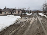 Талые воды топят участки на улице Саянской в Южно-Сахалинске, Фото: 3