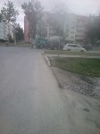 Два внедорожника и бетономешалка столкнулись в Южно-Сахалинске, Фото: 3