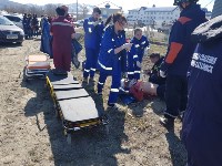 Три человека пострадали при столкновении трех автомобилей в Южно-Сахалинске, Фото: 5