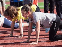 Больше 100 детей вышли на зарядку с Паралимпийскими чемпионами в Южно-Сахалинске, Фото: 5