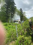 Появились кадры с места тушения дачи в Макарове , Фото: 2