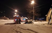 Автомобиль перевернулся в центре Корсакова, Фото: 2