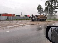 КамАЗ загорелся на Холмском шоссе в Южно-Сахалинске, Фото: 3