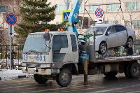 Улицы Южно-Сахалинска начали очищать от неправильно припаркованных автомобилей, Фото: 2