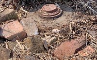 На окраине Южно-Сахалинска нашли мину, Фото: 1