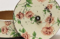 Круглая шкатулка из ольхи в стиле шебби шик, Фото: 13