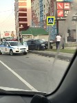 Mazda врезалась в фонарный столб в Южно-Сахалинске, Фото: 1