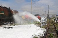 Горящий поезд с людьми потушили пожарные Южно-Сахалинска , Фото: 6