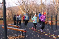Первая тренировка "Клуба любителей бега" прошла в парке Южно-Сахалинска , Фото: 6