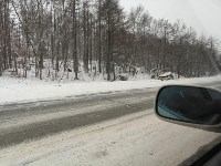 Две серьезные аварии произошли на Корсаковской трассе днем 4 февраля, Фото: 3