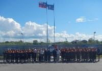31 июля в ДВРПСО МЧС России состоялась торжественная церемония посвящения в спасатели 25 курильчан, Фото: 12