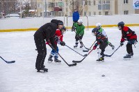 Юные хоккеисты и их отцы сразились на льду корта "Черемушки" в Южно-Сахалинске, Фото: 5