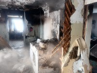 Пожар вспыхнул в доме в Смирных, Фото: 4