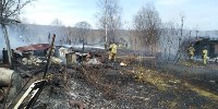 Открытое пламя в СНТ «Ландыш» потушили, Фото: 1