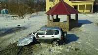 Спящий водитель автомобиля вылетел в кювет на дороге Южно-Сахалинск - Корсаков, Фото: 5