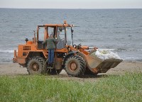В Садовниках 150 человек очистили от мусора пляж, Фото: 1