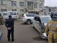 Несколько человек пострадали при столкновении легкового авто и маршрутки в Холмске, Фото: 5