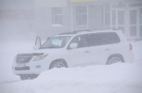 Первый в этом году снежный циклон пришел на юг Сахалина, Фото: 28