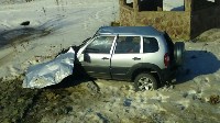 Спящий водитель автомобиля вылетел в кювет на дороге Южно-Сахалинск - Корсаков, Фото: 4