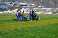 На футбольном поле стадиона «Спартак» прошла первая тренировка после зимнего периода, Фото: 4