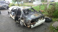 Иномарка сгорела в одном из дворов Южно-Сахалинска, Фото: 7
