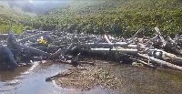 На Курилах рыба не может зайти на нерест в реки из-за забитых хламом устьев, Фото: 1