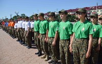Сахалинские курсанты получили васильковые береты Президентского полка, Фото: 3