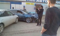 Три автомобиля столкнулись в Холмске, Фото: 1