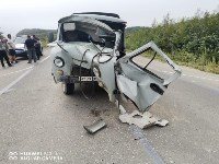 УАЗ лишился передней части в ДТП в Макаровском районе, Фото: 6