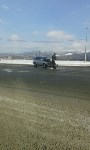Toyota Corolla и кран-балка столкнулись в Южно-Сахалинске, Фото: 4