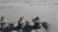 Загадочные песчаные сталагмиты выросли в заливе Мордвинова, Фото: 10