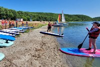 Водный фестиваль прошел на пляже "Солнечный" в районе села Охотское, Фото: 7