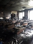 Школа и избирательный участок загорелись в Невельске, Фото: 2