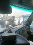 Грейдер, два самосвала и автобус столкнулись в Углегорском районе, Фото: 4