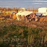 Семь человек получили травмы в автобусе, вылетевшем в кювет на севере Сахалина, Фото: 2