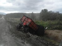 Грузовик "потерял" прицеп с углем в Углегорском районе, Фото: 2